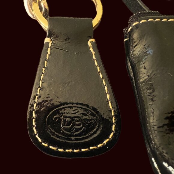 Dooney & Bourke Black Patten-Leather Florentine Wristlet with Bag Charm  NWOT - Picture 4 of 12